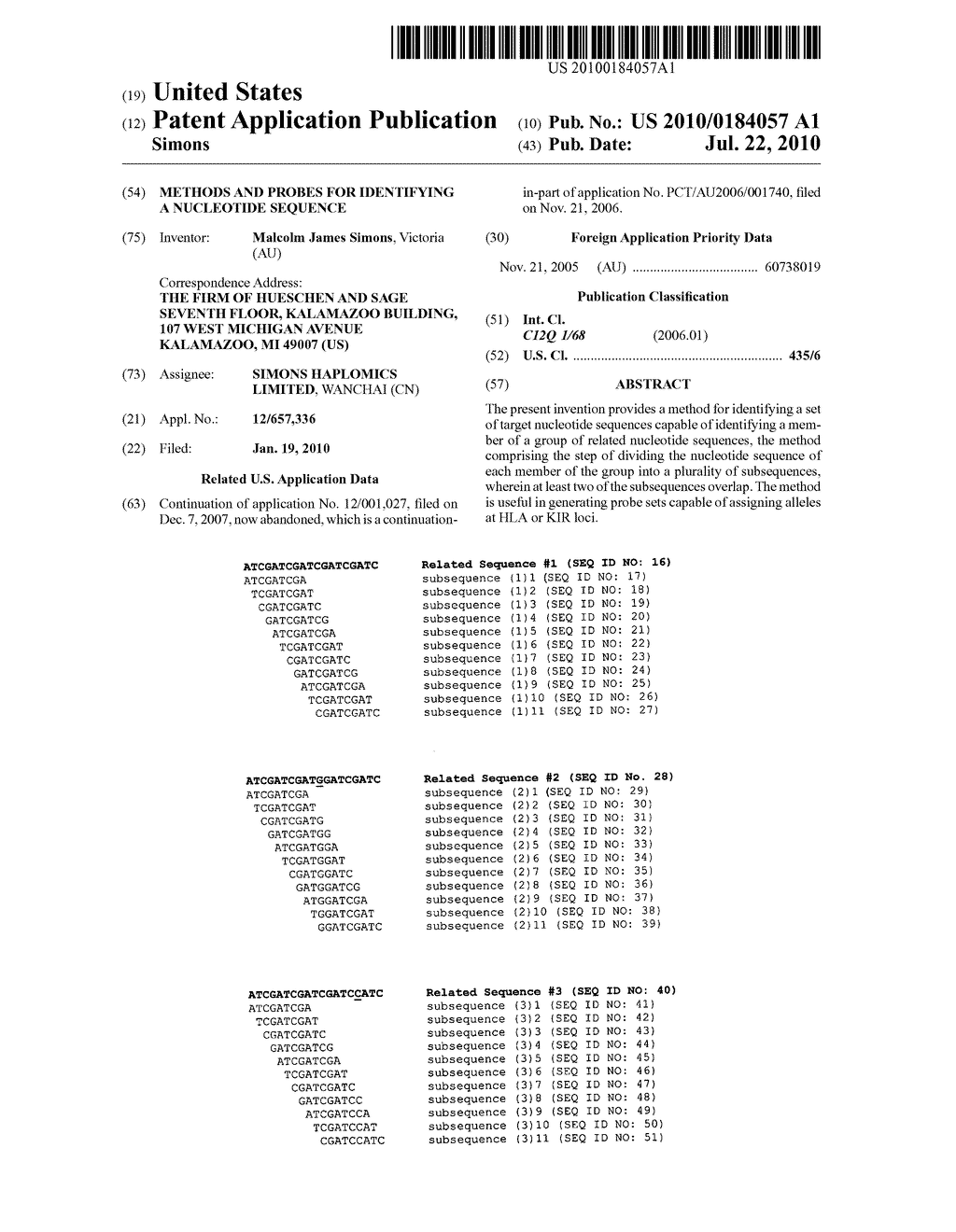 Methods and probes for identifying a nucleotide sequence - diagram, schematic, and image 01