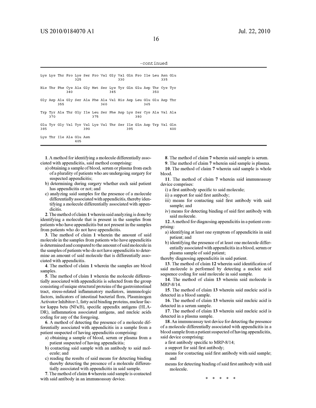 Methods and Devices for Diagnosis of Appendicitis - diagram, schematic, and image 26