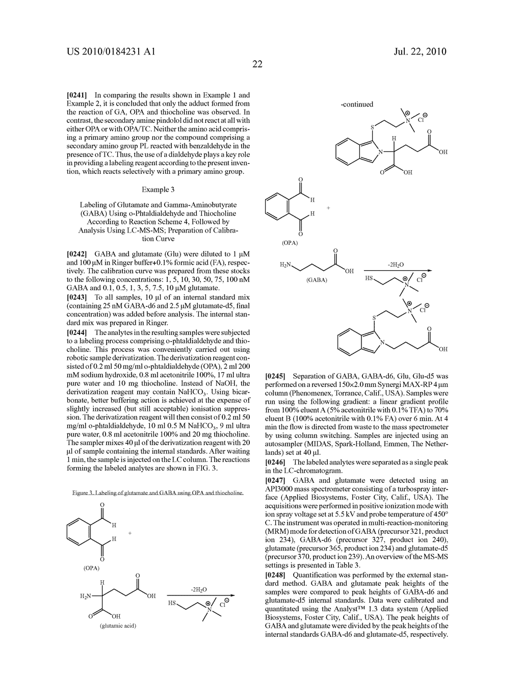 Method for the determination of an analyte comprising a primary amino group, and kit for labeling said analyte - diagram, schematic, and image 23