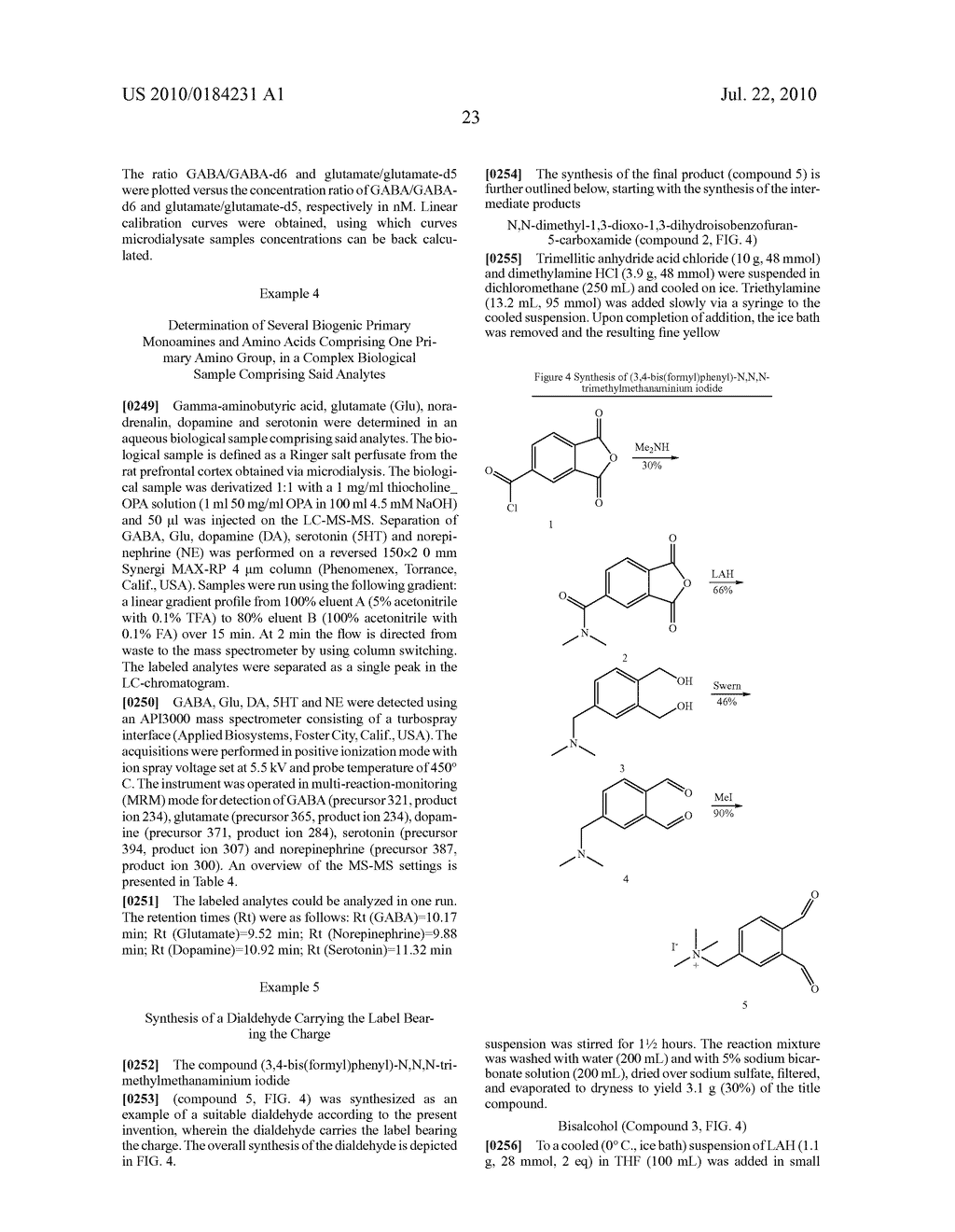Method for the determination of an analyte comprising a primary amino group, and kit for labeling said analyte - diagram, schematic, and image 24