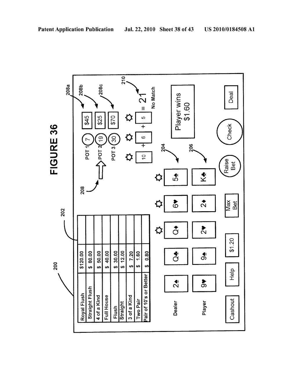 SYSTEM AND METHOD OF GAMING ON A COMPUTER SYSTEM - diagram, schematic, and image 39