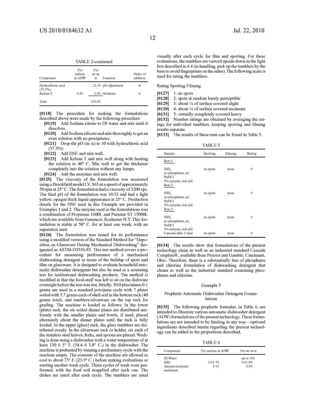 Automatic or Machine Dishwashing Compositions of Sulfonated Estolides and Other Derivatives of Fatty Acids and Uses Thereof - diagram, schematic, and image 13