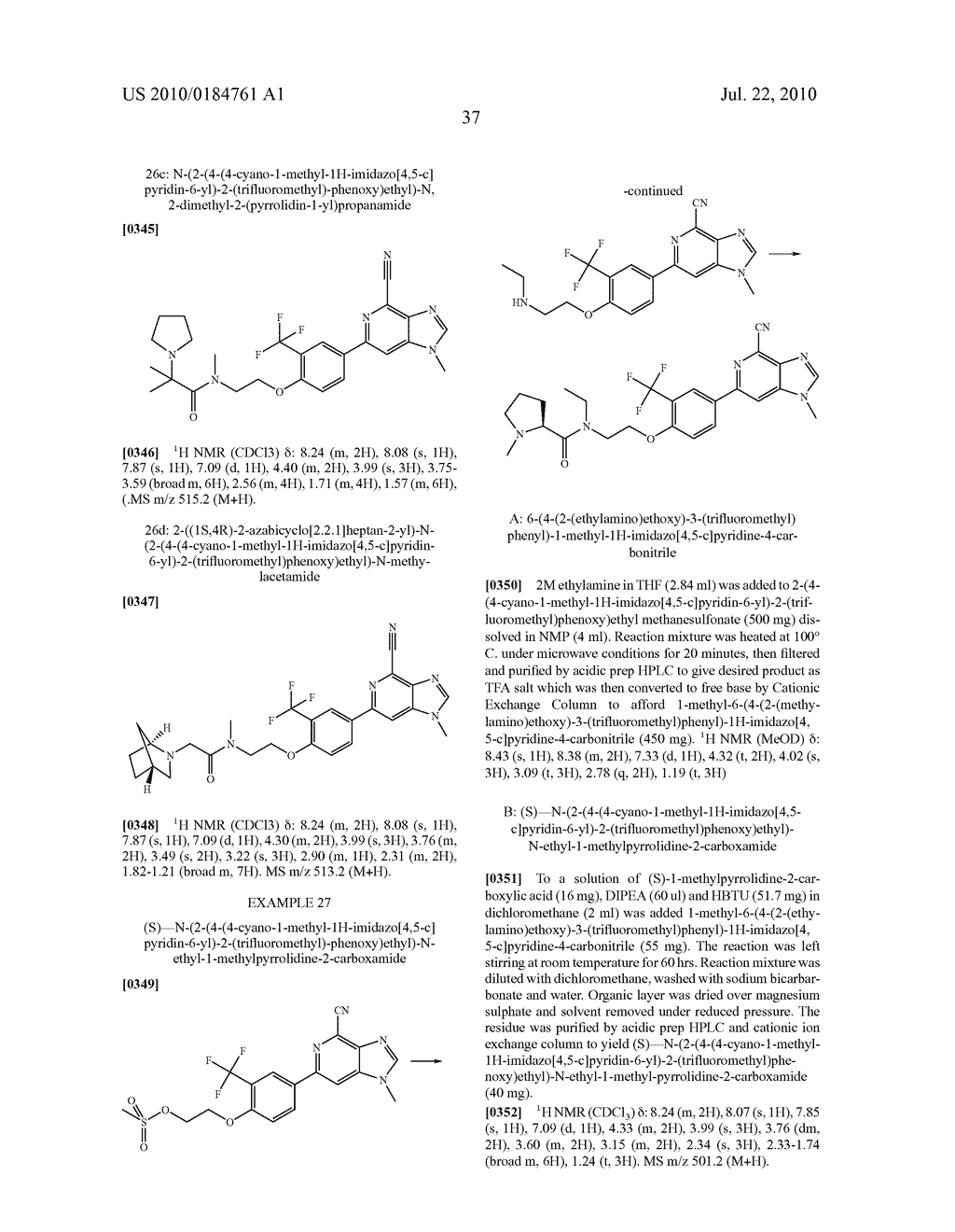 6-PHENYL-1H-IMIDAZO[4,5-c]PYRIDINE-4-CARBONITRILE DERIVATIVES - diagram, schematic, and image 38