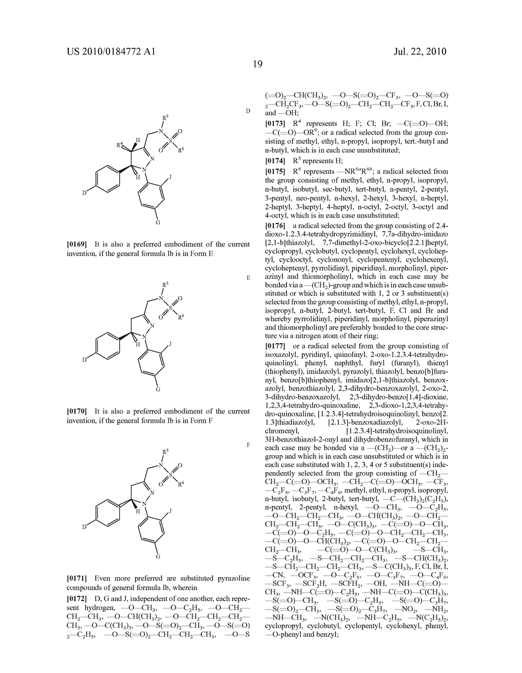 SULFONAMIDE SUBSTITUTED PYRAZOLINE COMPOUNDS, THEIR PREPARATION AND USE AS CB1 MODULATORS - diagram, schematic, and image 22