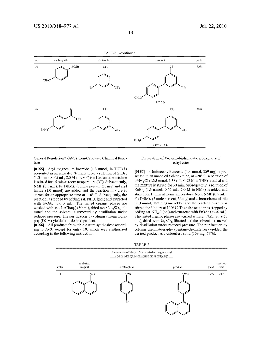 Nickel or Iron Catalysed Carbon-Carbon Coupling Reaction of Arylenes, Alkenes and Alkines - diagram, schematic, and image 14