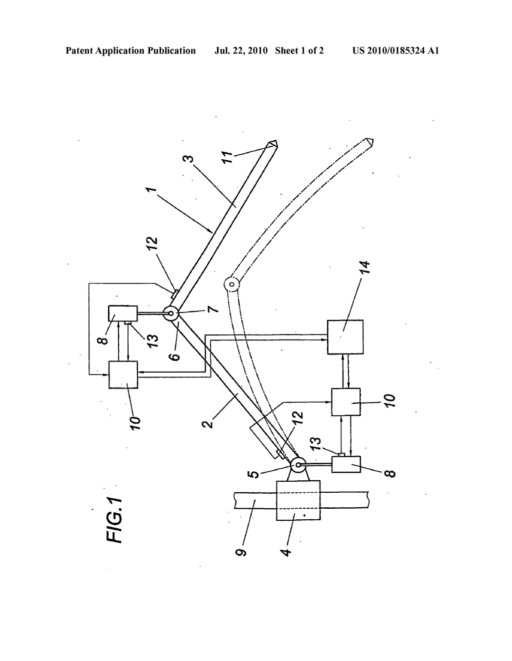 DEVICE FOR CONTROLLING A ROBOTIC ARM - diagram, schematic, and image 02