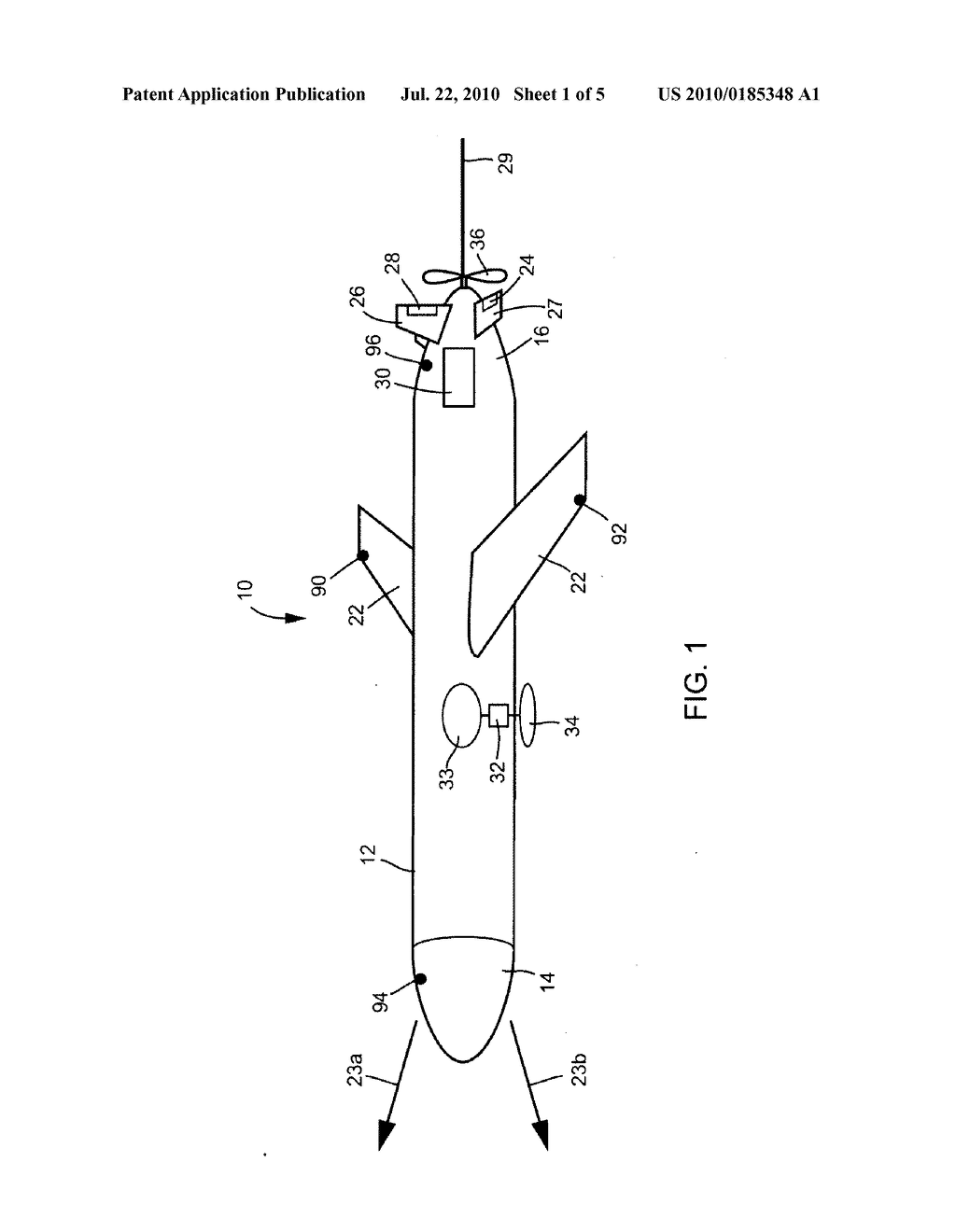 AUTONOMOUS UNDERWATER VEHICLE WITH CURRENT MONITORING - diagram, schematic, and image 02