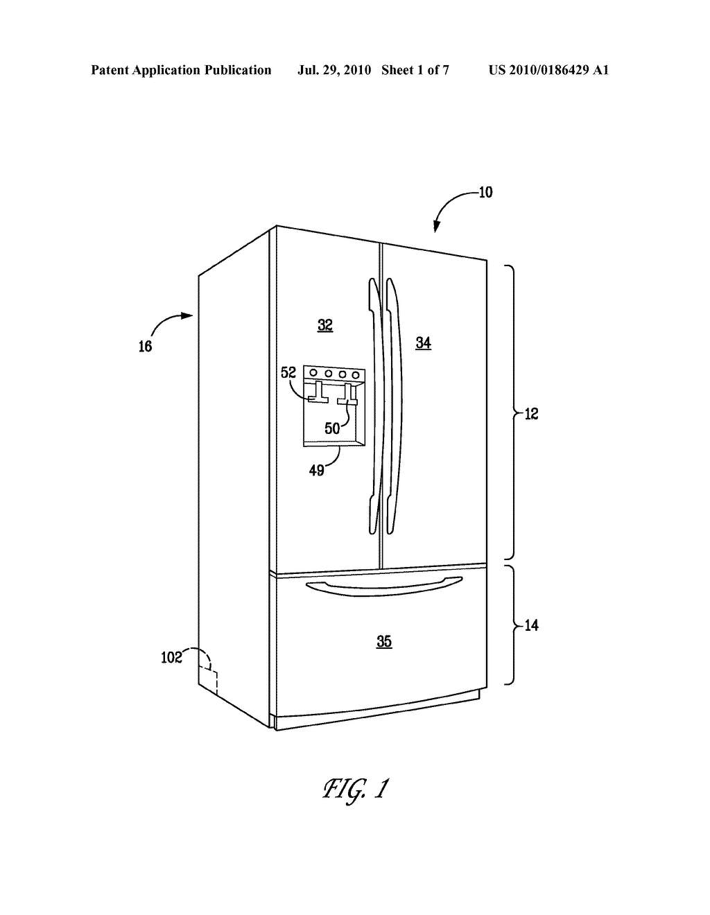 METHOD AND APPARATUS FOR CIRCULATING AIR WITHIN AN ICEMAKER COMPARTMENT OF A REFRIGERATOR - diagram, schematic, and image 02