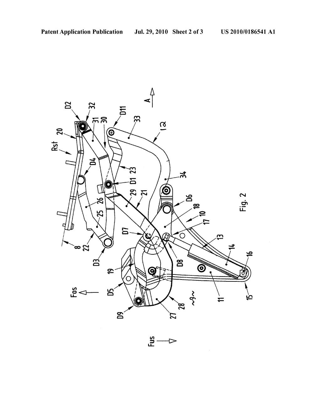 ACTUATING DEVICE FOR A FOLDING TOP COMPARTMENT COVER - diagram, schematic, and image 03