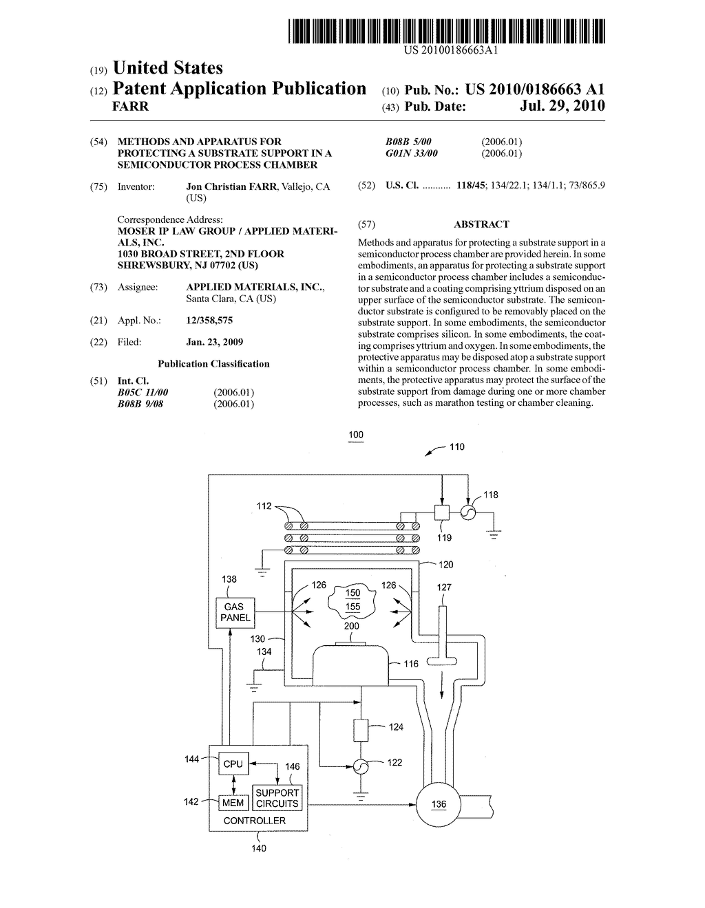 METHODS AND APPARATUS FOR PROTECTING A SUBSTRATE SUPPORT IN A SEMICONDUCTOR PROCESS CHAMBER - diagram, schematic, and image 01