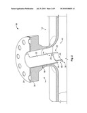 PIPE ASSEMBLY WITH SCOOP FOR DIRECTING FLUID INTO A STANDPIPE AND FOR MITIGATING ACOUSTIC AND VORTEX COUPLED RESONANCE diagram and image