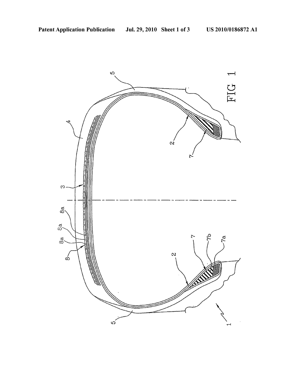 METHOD FOR LAYING DOWN AT LEAST AN ELASTIC ELEMENT IN A PROCESS FOR PRODUCING TYRES FOR VEHICLES, PROCESS FOR PRODUCING TYRES FOR VEHICLES AND APPARATUS FOR CARRYING OUT SAID LAYING DOWN METHOD - diagram, schematic, and image 02