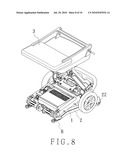 Fixing device for a foldable chassis of an electric walk-substituting vehicle diagram and image