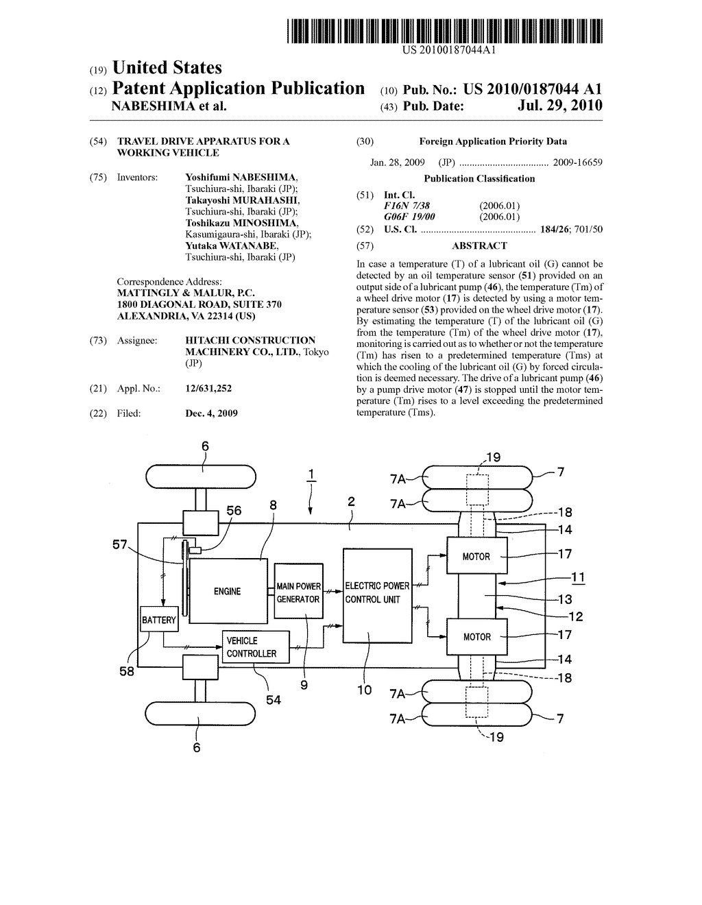 TRAVEL DRIVE APPARATUS FOR A WORKING VEHICLE - diagram, schematic, and image 01