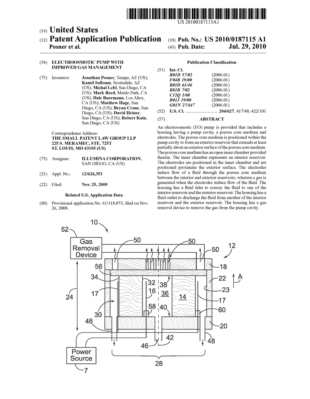 ELECTROOSMOTIC PUMP WITH IMPROVED GAS MANAGEMENT - diagram, schematic, and image 01