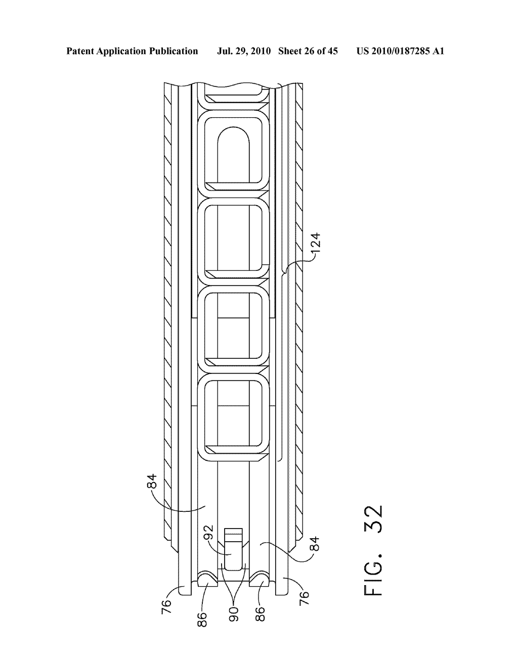 SURGICAL STAPLER FOR APPLYING A LARGE STAPLE THOUGH A SMALL DELIVERY PORT AND A METHOD OF USING THE STAPLER TO SECURE A TISSUE FOLD - diagram, schematic, and image 27