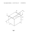 CARTON PACKAGING WITH FILM INTERNAL CONTAINER, PREFABRICATED CARTON UNIT FOR THE PRODUCTION THEREOF, AND PROCESS FOR THE PRODUCTION OF CARTON PACKAGING OF THIS TYPE diagram and image