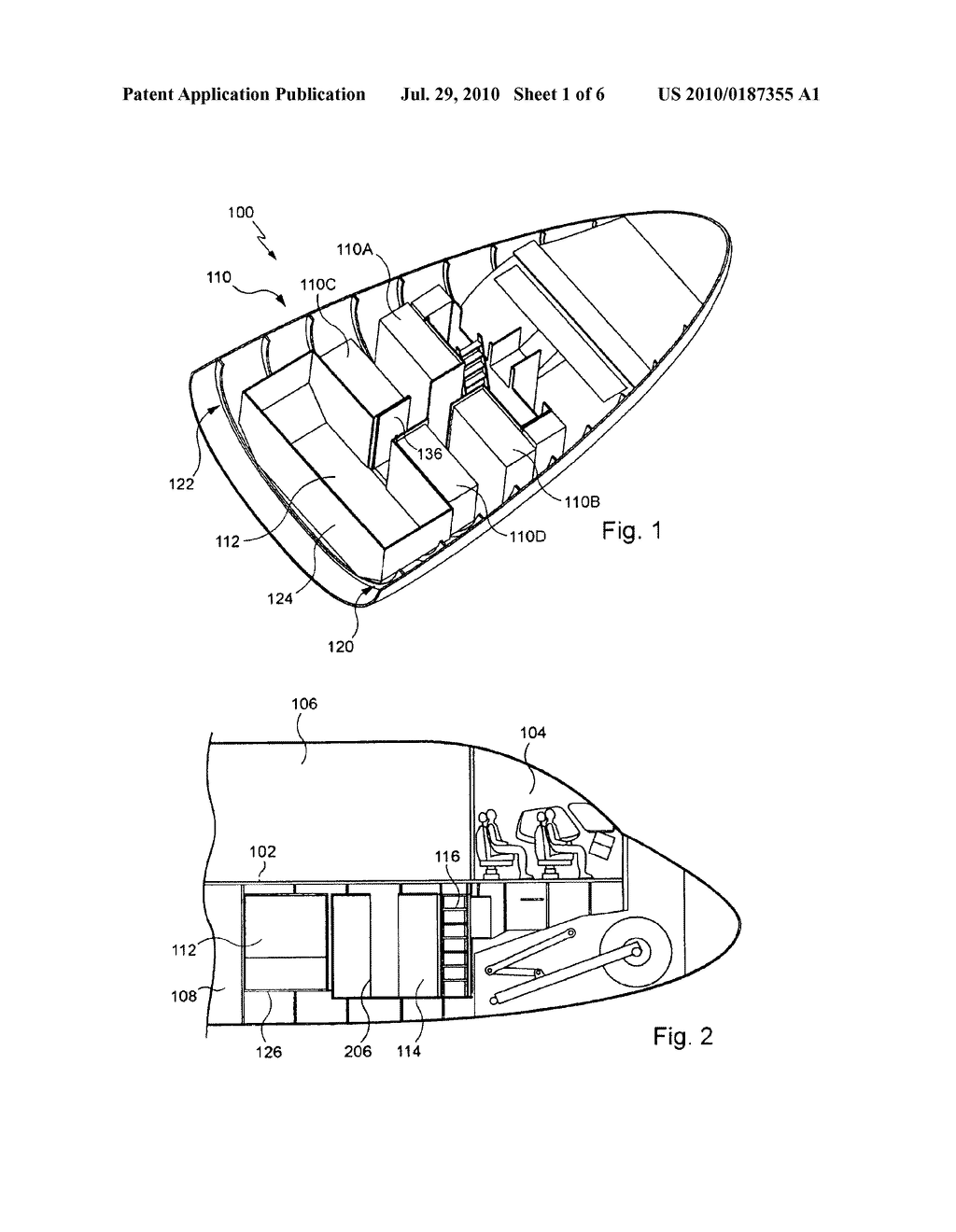 HOLD LAYOUT DEVICE FOR AN AIRCRAFT FOR CREW-MEMBER REST AND AIRCRAFT COMPRISING SAME - diagram, schematic, and image 02