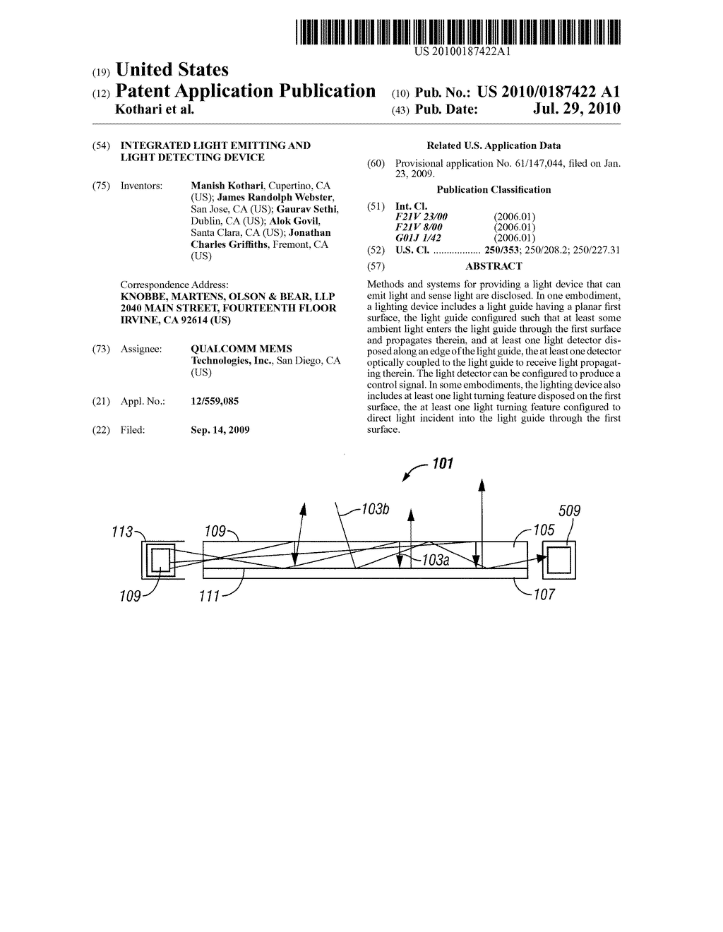 INTEGRATED LIGHT EMITTING AND LIGHT DETECTING DEVICE - diagram, schematic, and image 01