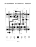 Linear Gate Level Cross-Coupled Transistor Device with Complimentary Pairs of Cross-Coupled Transistors Defined by Physically Separate Gate Electrodes within Gate Electrode Level diagram and image