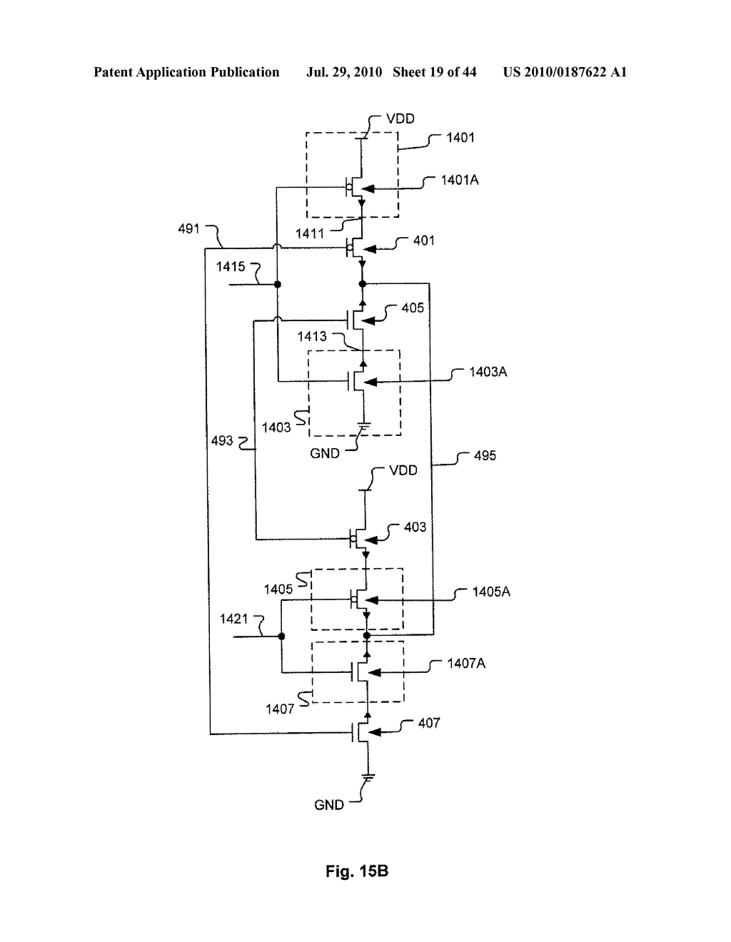 Linear Gate Level Cross-Coupled Transistor Device with Complimentary Pairs of Cross-Coupled Transistors Defined by Physically Separate Gate Electrodes within Gate Electrode Level - diagram, schematic, and image 20