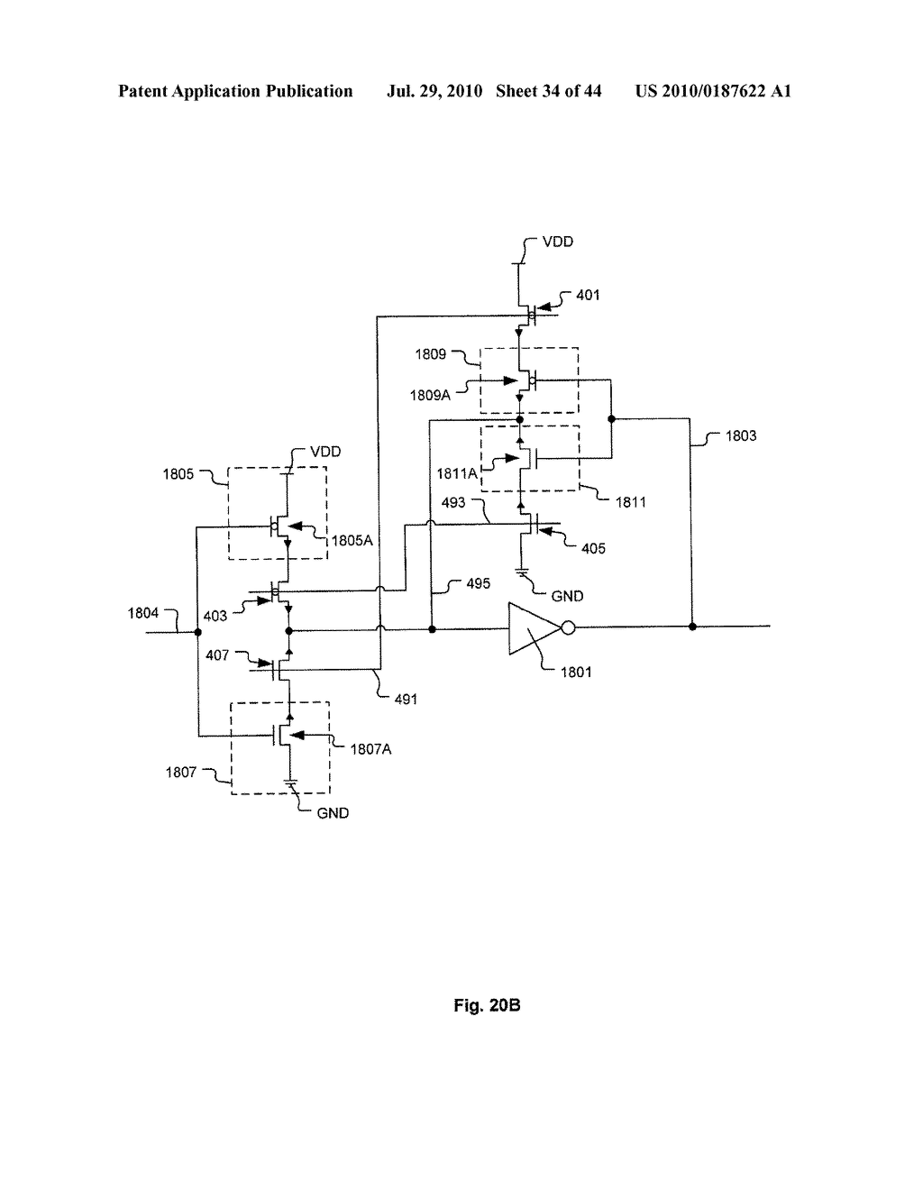 Linear Gate Level Cross-Coupled Transistor Device with Complimentary Pairs of Cross-Coupled Transistors Defined by Physically Separate Gate Electrodes within Gate Electrode Level - diagram, schematic, and image 35