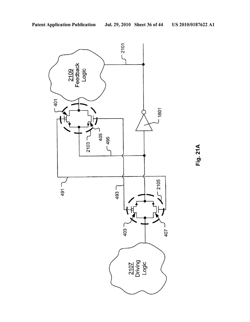 Linear Gate Level Cross-Coupled Transistor Device with Complimentary Pairs of Cross-Coupled Transistors Defined by Physically Separate Gate Electrodes within Gate Electrode Level - diagram, schematic, and image 37