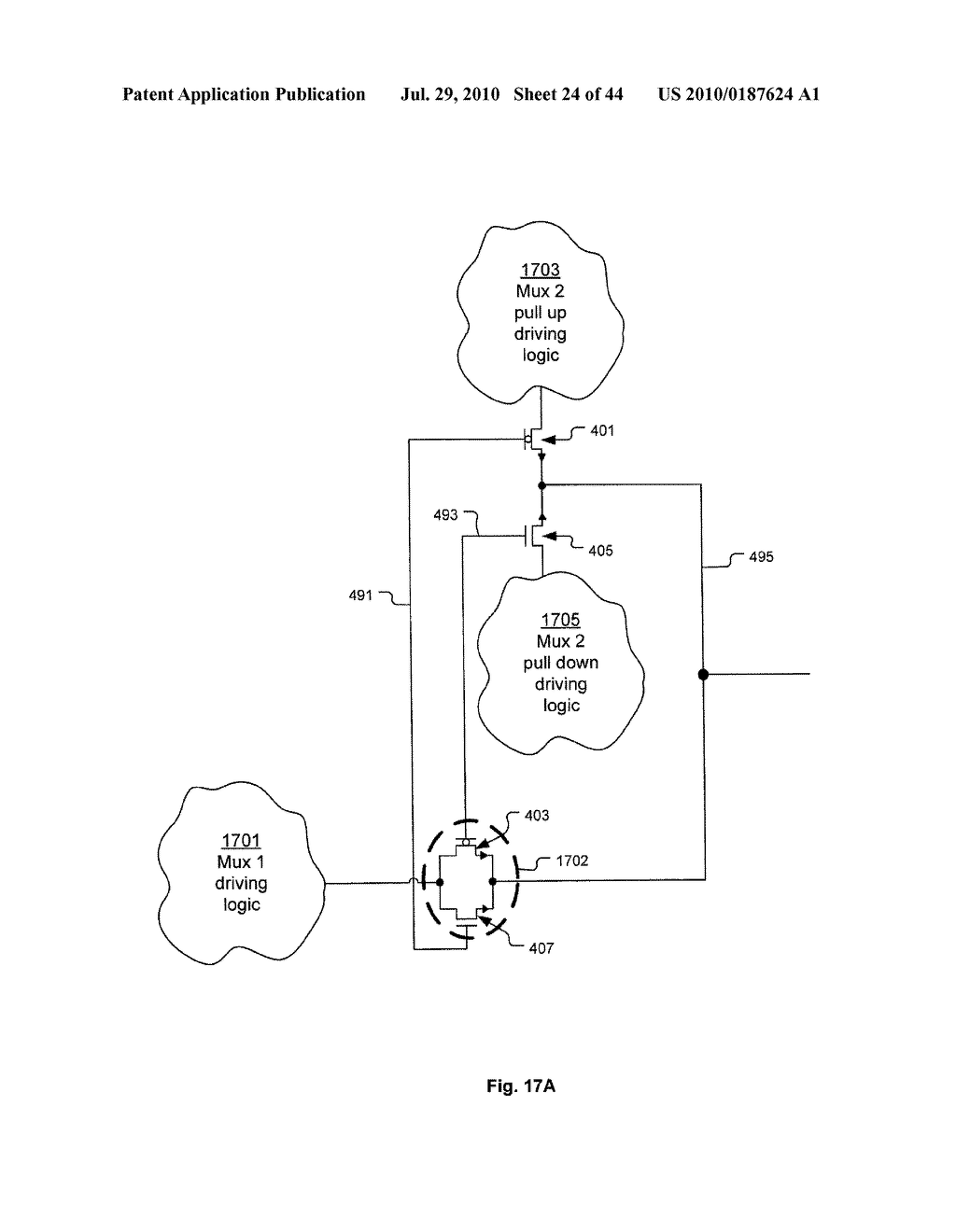 Linear Gate Level Cross-Coupled Transistor Device with Cross-Coupled Transistors Defined on Three Gate Electrode Tracks with Crossing Gate Electrode Connections - diagram, schematic, and image 25