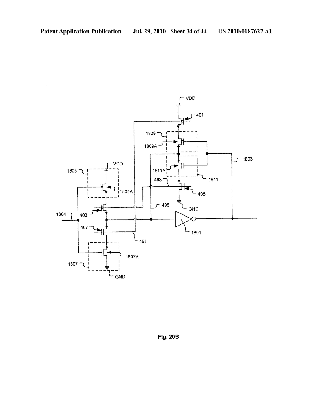 Channelized Gate Level Cross-Coupled Transistor Device with Overlapping PMOS Transistors and Overlapping NMOS Transistors Relative to Direction of Gate Electrodes - diagram, schematic, and image 35