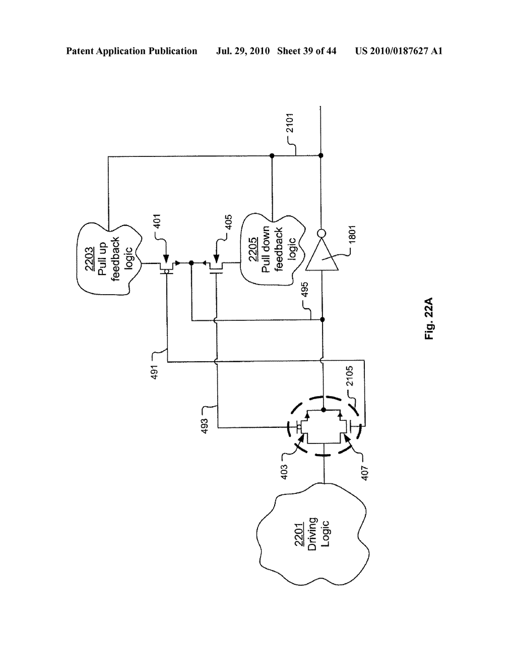 Channelized Gate Level Cross-Coupled Transistor Device with Overlapping PMOS Transistors and Overlapping NMOS Transistors Relative to Direction of Gate Electrodes - diagram, schematic, and image 40