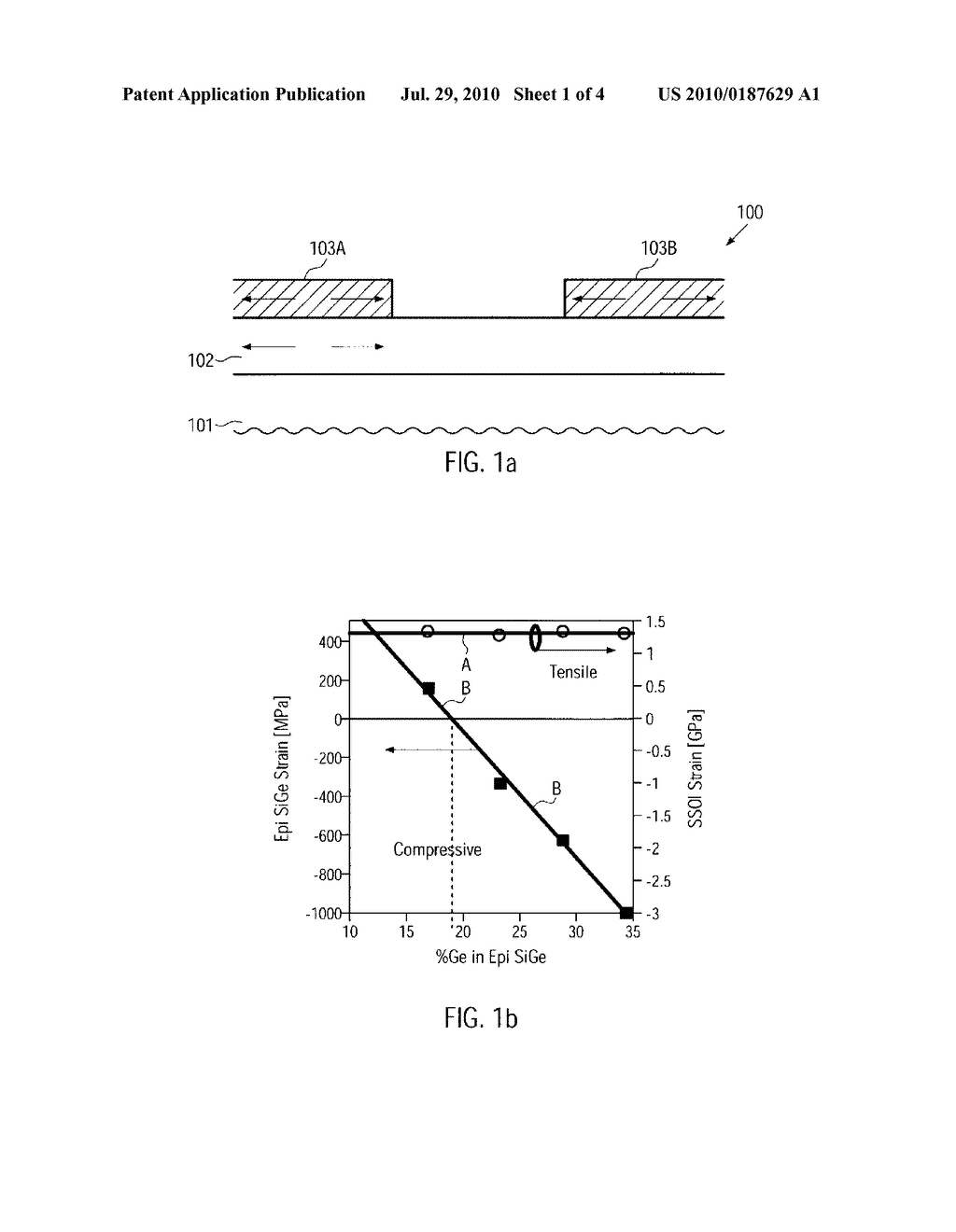 TENSILE STRAIN SOURCE USING SILICON/GERMANIUM IN GLOBALLY STRAINED SILICON - diagram, schematic, and image 02