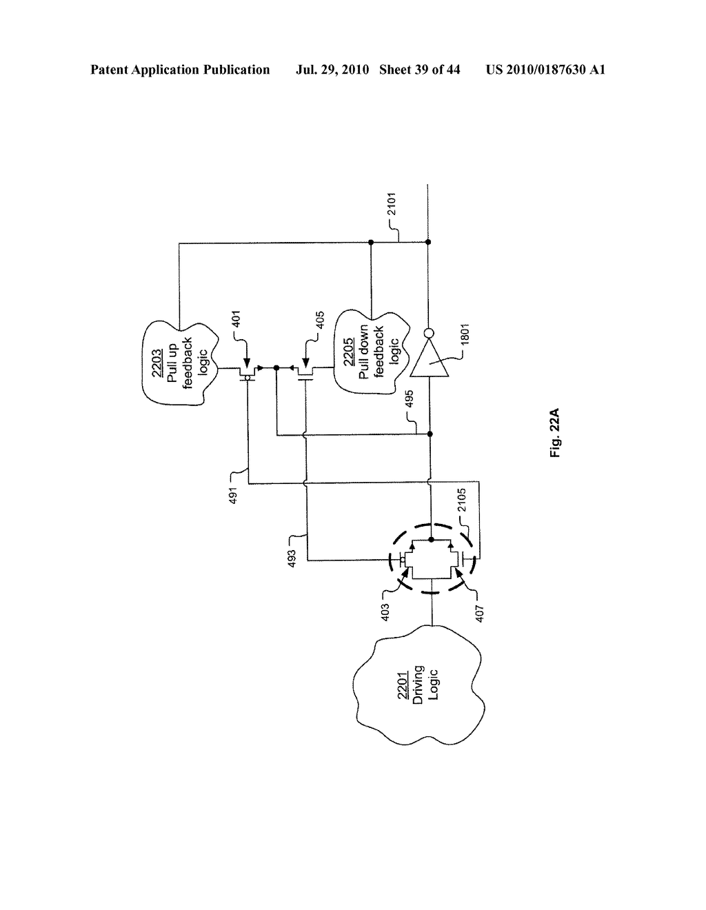 Channelized Gate Level Cross-Coupled Transistor Device with Connection Between Cross-Coupled Transistor Gate Electrodes Made Utilizing Interconnect Level Other than Gate Electrode Level - diagram, schematic, and image 40