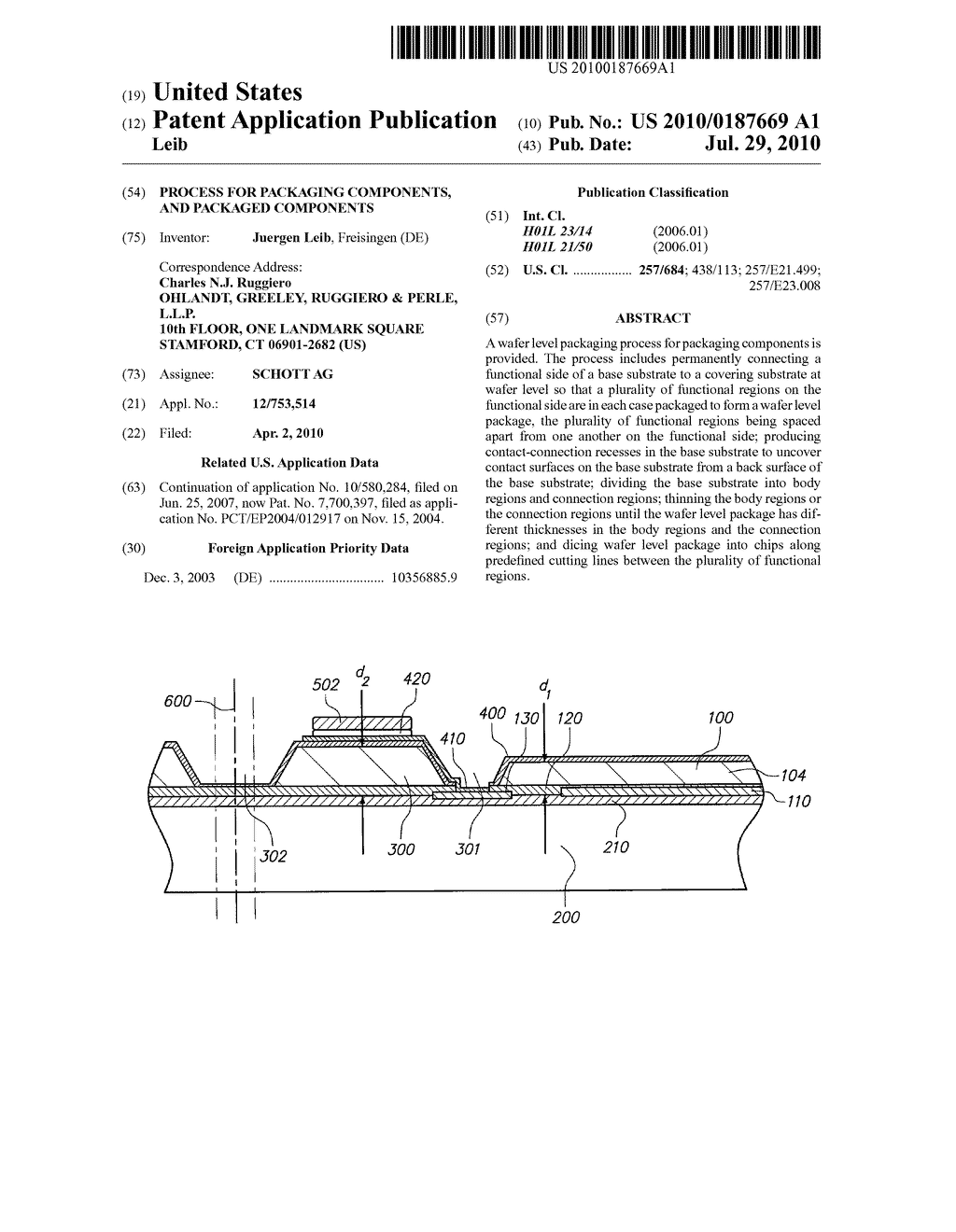 PROCESS FOR PACKAGING COMPONENTS, AND PACKAGED COMPONENTS - diagram, schematic, and image 01