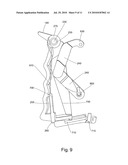 Pick up device with locking mechanism and leverage action trigger diagram and image