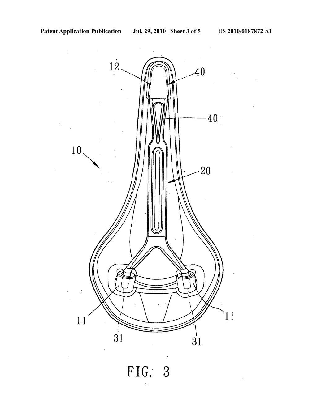 Bicycle seat - diagram, schematic, and image 04