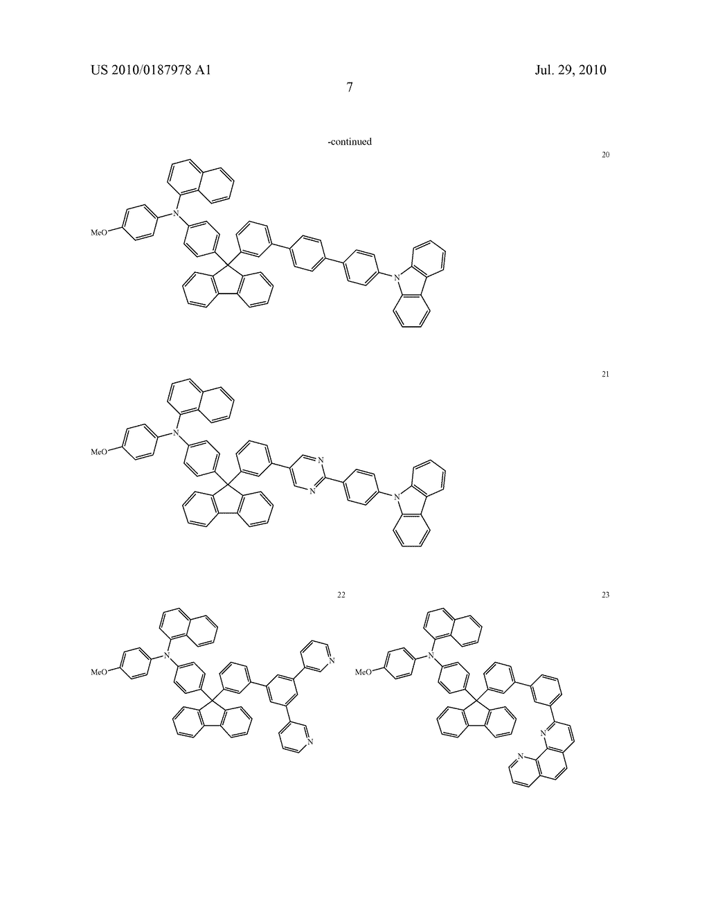 MATERIAL FOR ORGANIC ELECTRO-OPTICAL DEVICE HAVING FLUORENE DERIVATIVE COMPOUND AND ORGANIC ELECTRO-OPTICAL DEVICE INCLUDING THE SAME - diagram, schematic, and image 10