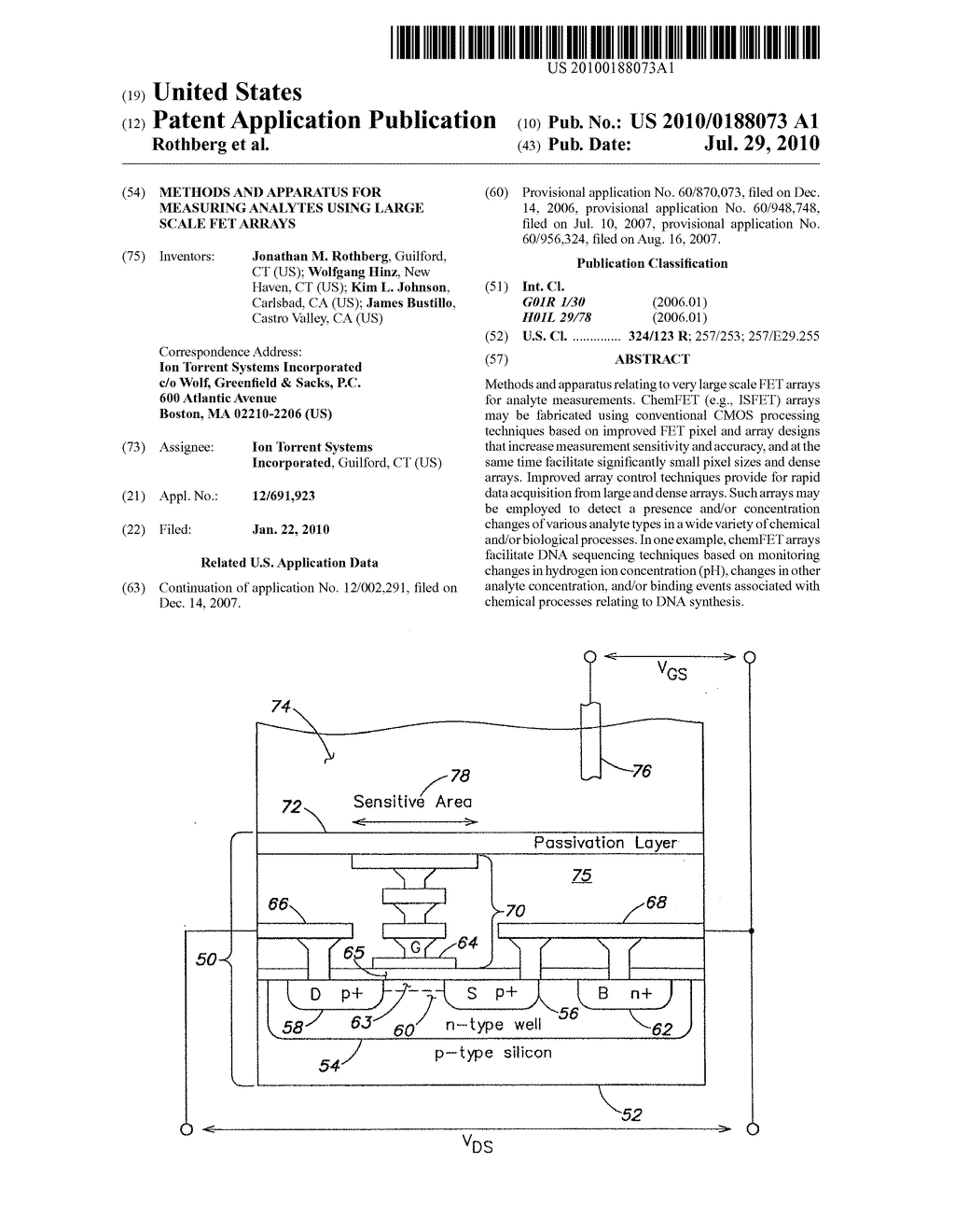 METHODS AND APPARATUS FOR MEASURING ANALYTES USING LARGE SCALE FET ARRAYS - diagram, schematic, and image 01