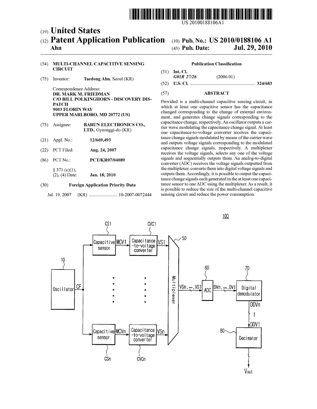 MULTI-CHANNEL CAPACITIVE SENSING CIRCUIT - diagram, schematic, and image 01