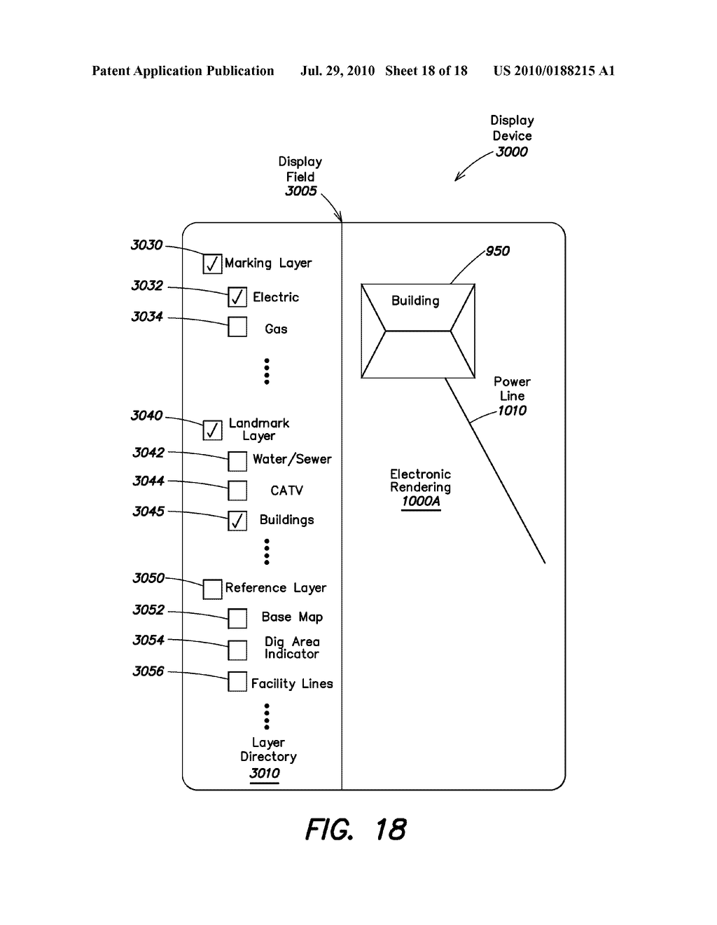 METHODS AND APPARATUS FOR GENERATING ALERTS ON A MARKING DEVICE, BASED ON COMPARING ELECTRONIC MARKING INFORMATION TO FACILITIES MAP INFORMATION AND/OR OTHER IMAGE INFORMATION - diagram, schematic, and image 19