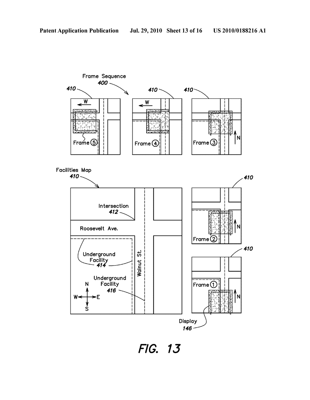 METHODS AND APPARATUS FOR GENERATING ALERTS ON A LOCATE DEVICE, BASED ON COMPARING ELECTRONIC LOCATE INFORMATION TO FACILITIES MAP INFORMATION AND/OR OTHER IMAGE INFORMATION - diagram, schematic, and image 14