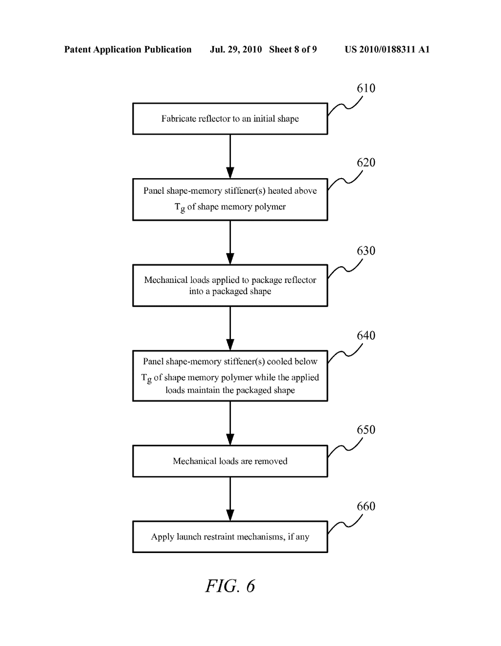 FURLABLE SHAPE-MEMORY SPACECRAFT REFLECTOR WITH OFFSET FEED AND A METHOD FOR PACKAGING AND MANAGING THE DEPLOYMENT OF SAME - diagram, schematic, and image 09