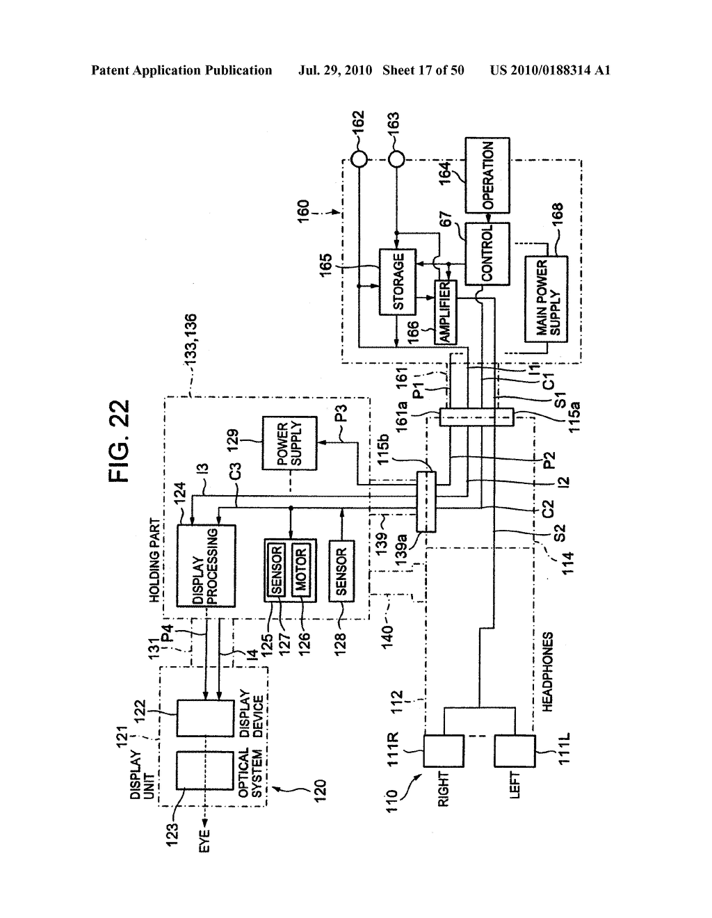 WEARABLE DISPLAY UNIT, HEADPHONES AND SYSTEM PROVIDED WITH THESE - diagram, schematic, and image 18