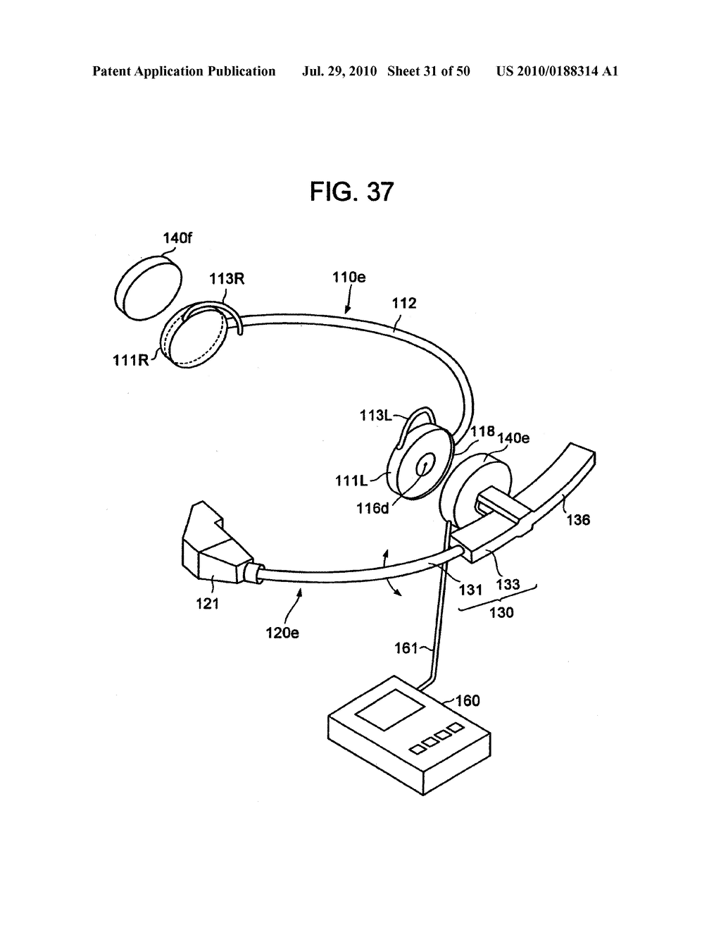 WEARABLE DISPLAY UNIT, HEADPHONES AND SYSTEM PROVIDED WITH THESE - diagram, schematic, and image 32