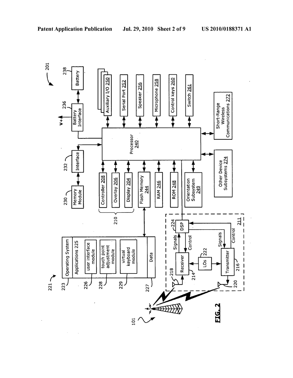 HANDHELD ELECTRONIC DEVICE HAVING A TOUCHSCREEN AND A METHOD OF USING A TOUCHSCREEN OF A HANDHELD ELECTRONIC DEVICE - diagram, schematic, and image 03