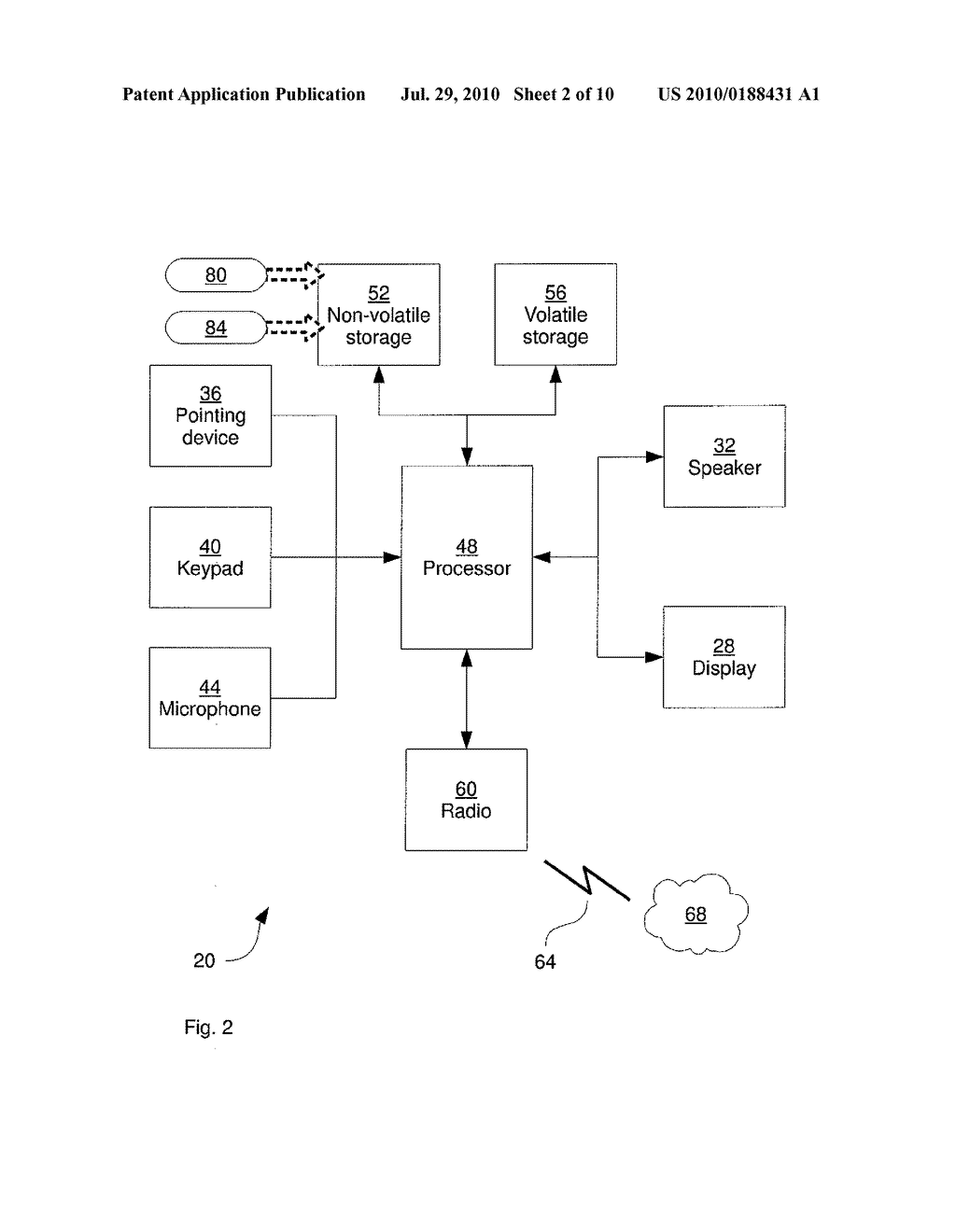 METHOD AND APPARATUS FOR CONTROLLING A DISPLAY OF A PORTABLE ELECTRONIC DEVICE - diagram, schematic, and image 03