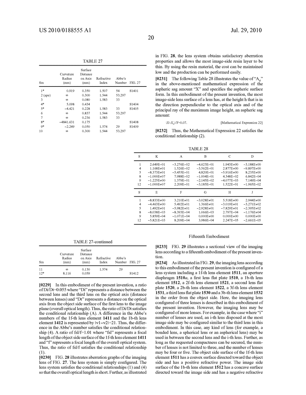 IMAGING LENS, IMAGING DEVICE, AND MOBILE TERMINAL - diagram, schematic, and image 61