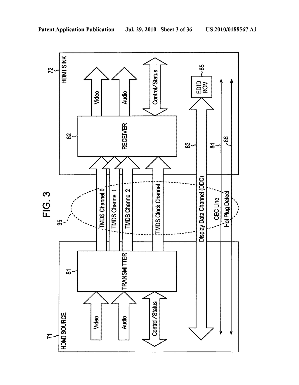 COMMUNICATION SYSTEM, TRANSMISSION DEVICE, RECEPTION DEVICE, COMMUNICATION METHOD, PROGRAM, AND COMMUNICATION CABLE - diagram, schematic, and image 04