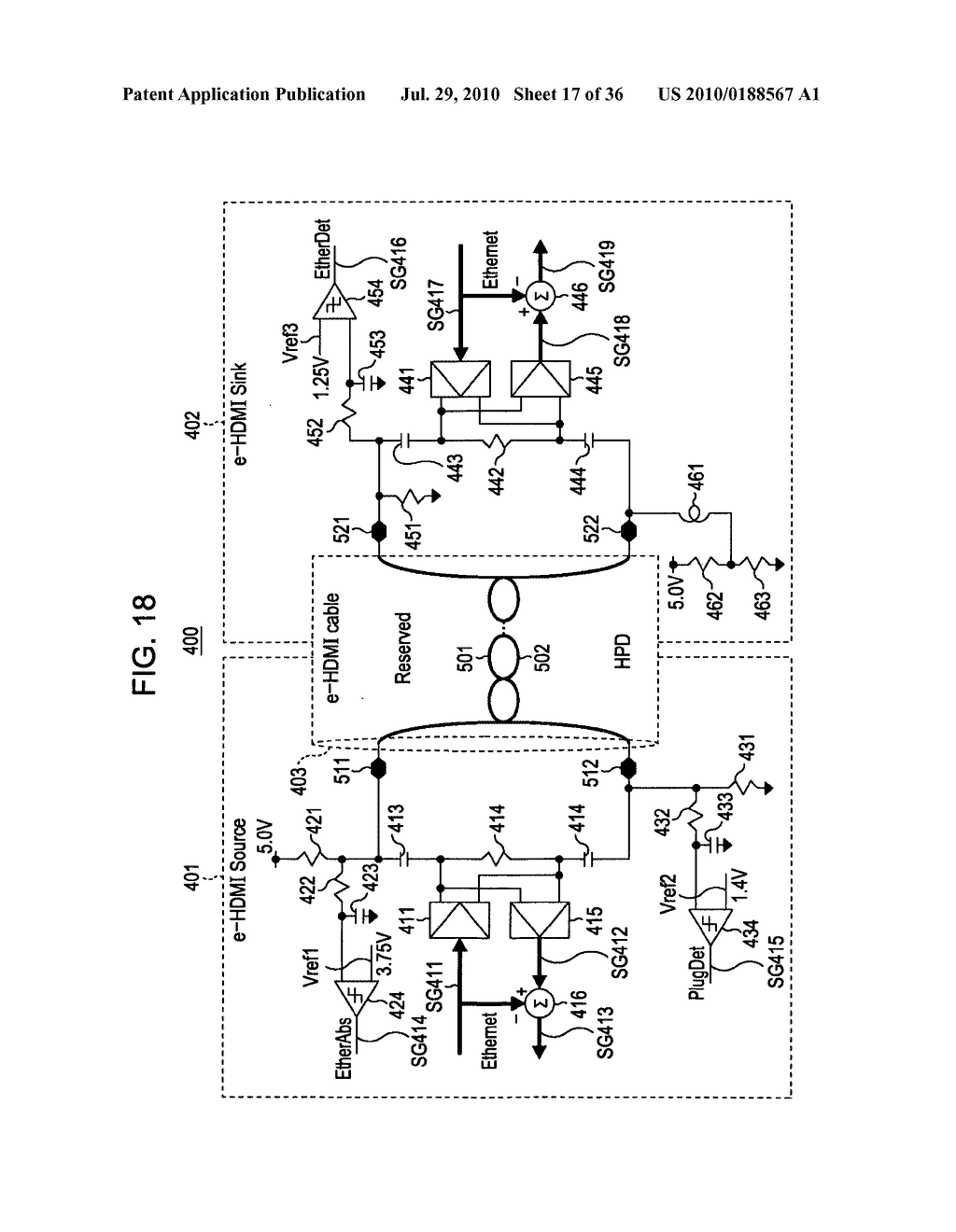 COMMUNICATION SYSTEM, TRANSMISSION DEVICE, RECEPTION DEVICE, COMMUNICATION METHOD, PROGRAM, AND COMMUNICATION CABLE - diagram, schematic, and image 18