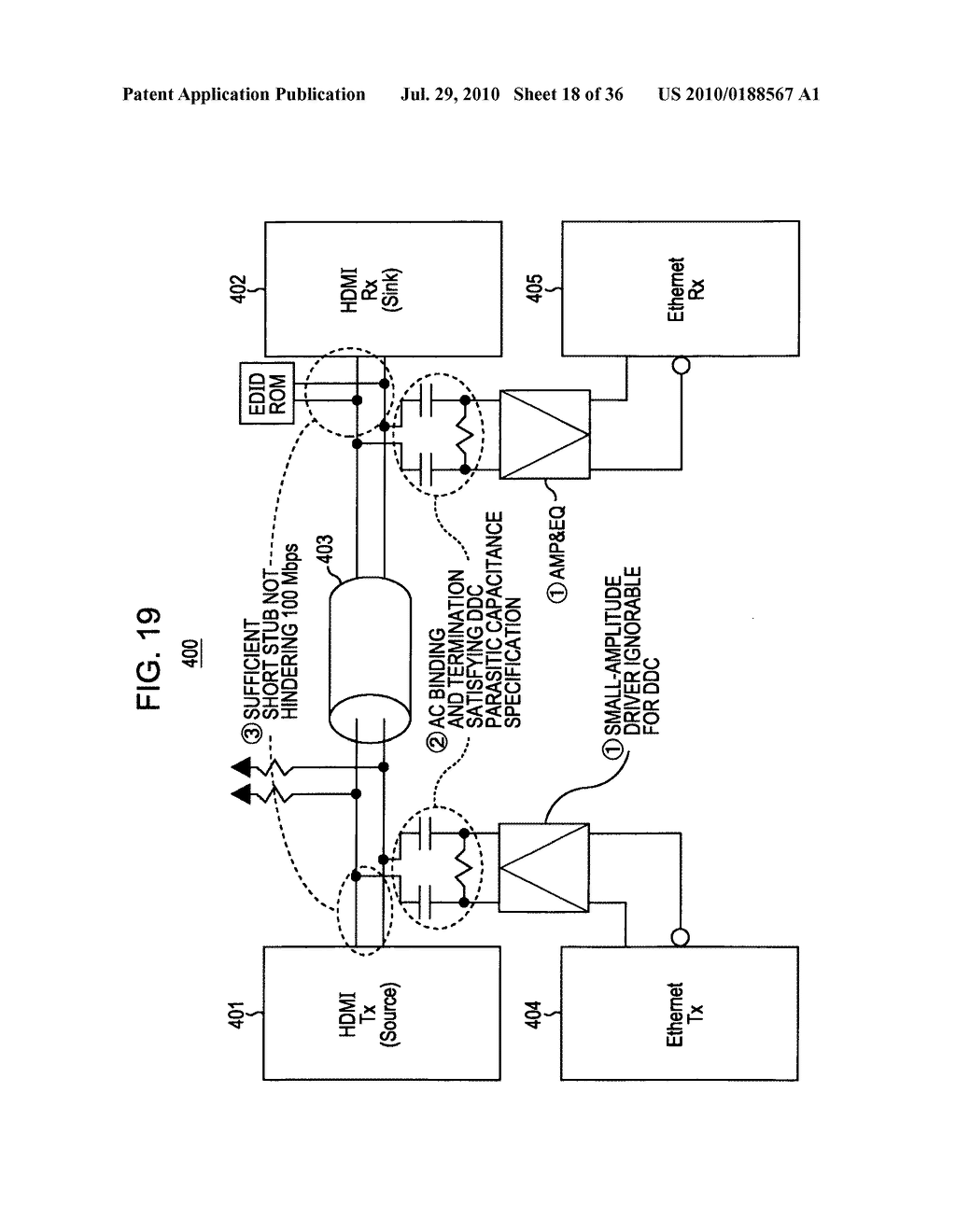 COMMUNICATION SYSTEM, TRANSMISSION DEVICE, RECEPTION DEVICE, COMMUNICATION METHOD, PROGRAM, AND COMMUNICATION CABLE - diagram, schematic, and image 19