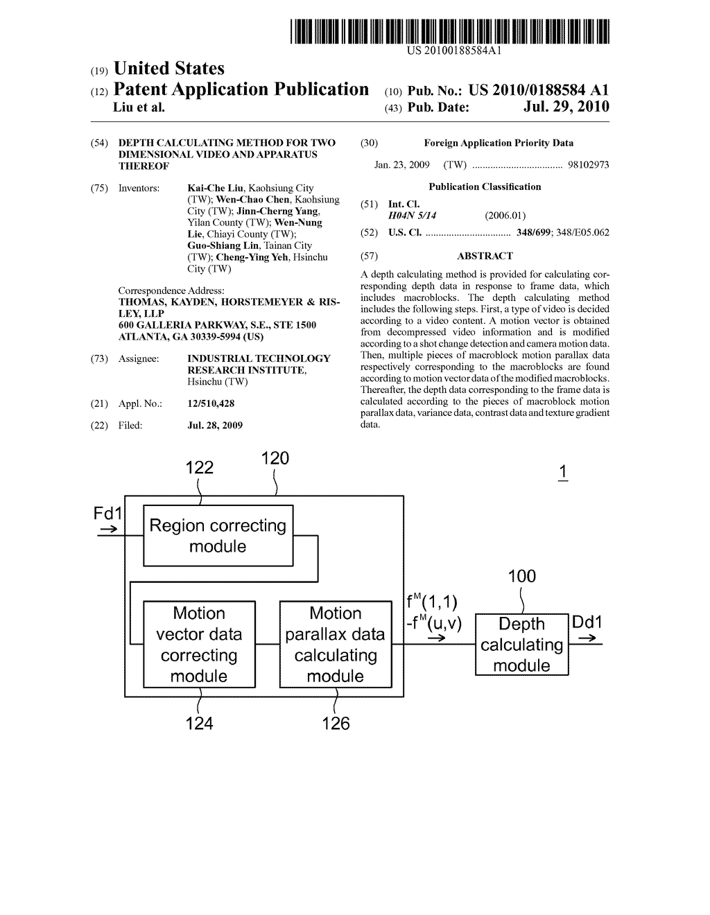 DEPTH CALCULATING METHOD FOR TWO DIMENSIONAL VIDEO AND APPARATUS THEREOF - diagram, schematic, and image 01